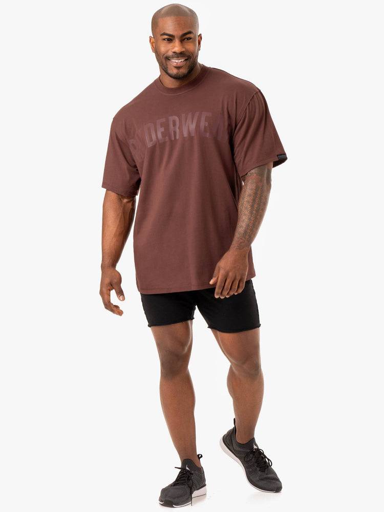 Men's Ryderwear Men T Shirts Force Oversized T Shirts Brick | NZ1228OR