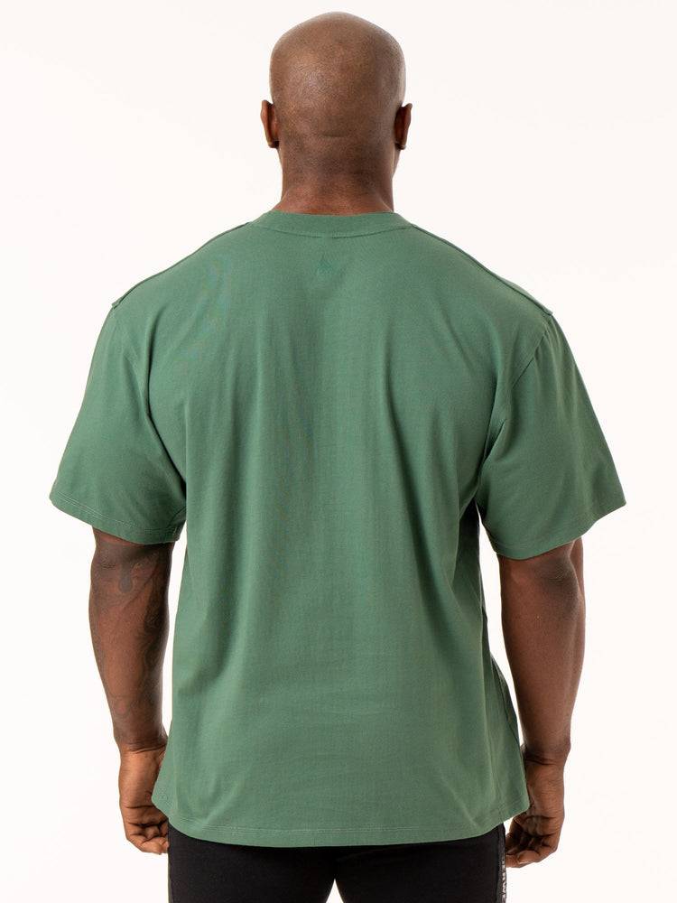 Men's Ryderwear Men T Shirts Force Oversized T Shirts Green | NZ1229PQ