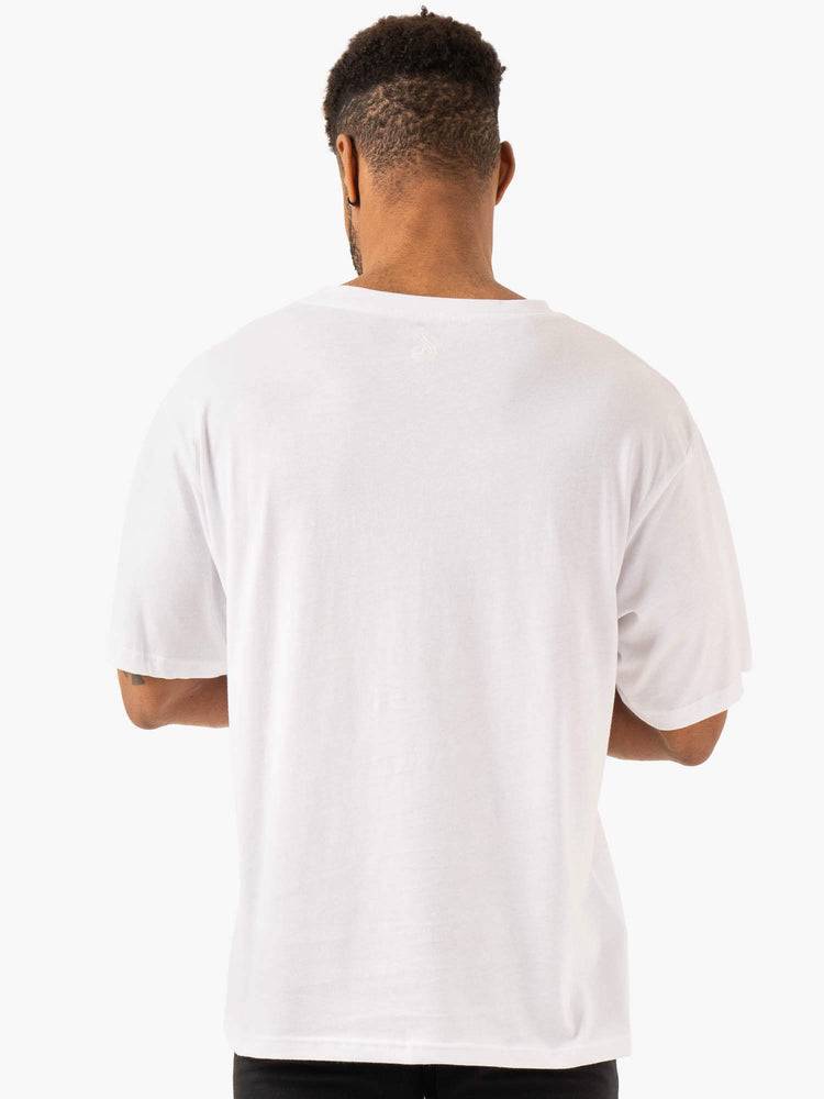 Men's Ryderwear Men T Shirts Graphic Oversized Unisex T Shirts White | NZ1237KI