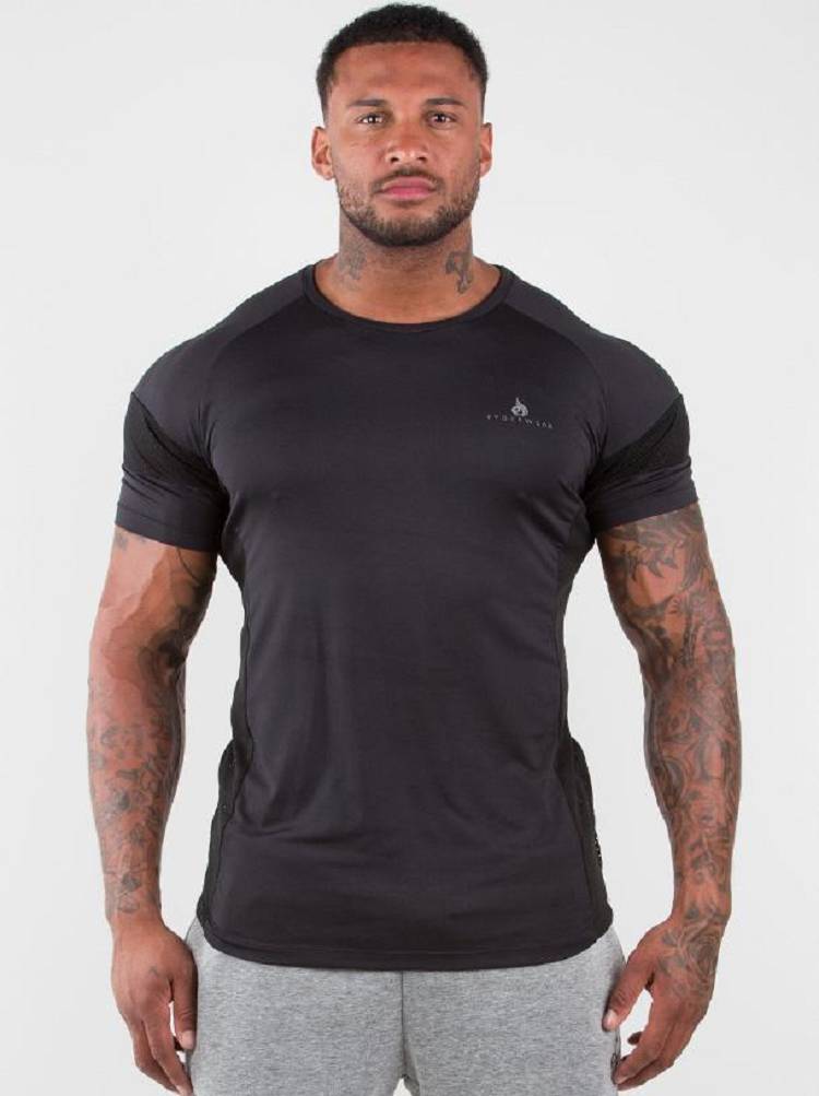 Men's Ryderwear Men T Shirts Iron T Shirts Black | NZ1250TV