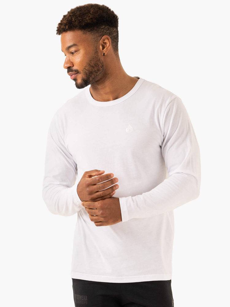 Men's Ryderwear Men T Shirts Lift Long Sleeve T Shirts White | NZ1255PQ