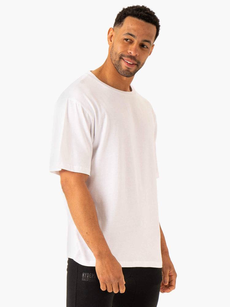 Men's Ryderwear Men T Shirts Lift Oversized Unisex T Shirts White | NZ1256AP