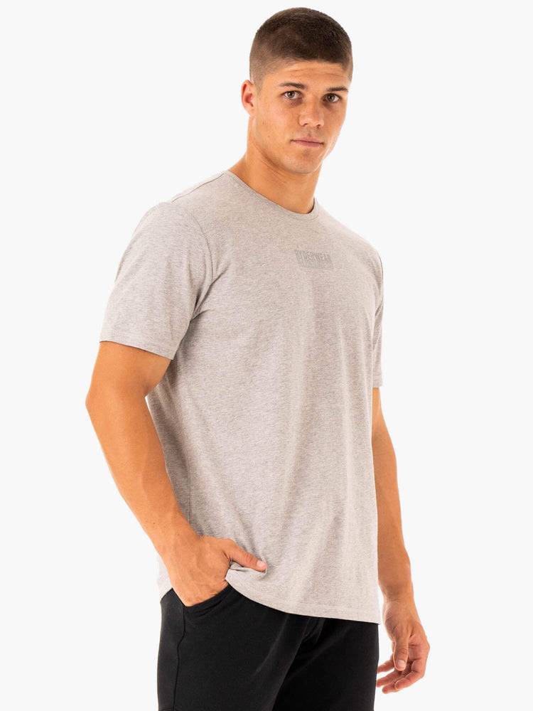 Men's Ryderwear Men T Shirts Limitless T Shirts Grey Marl | NZ1259FM