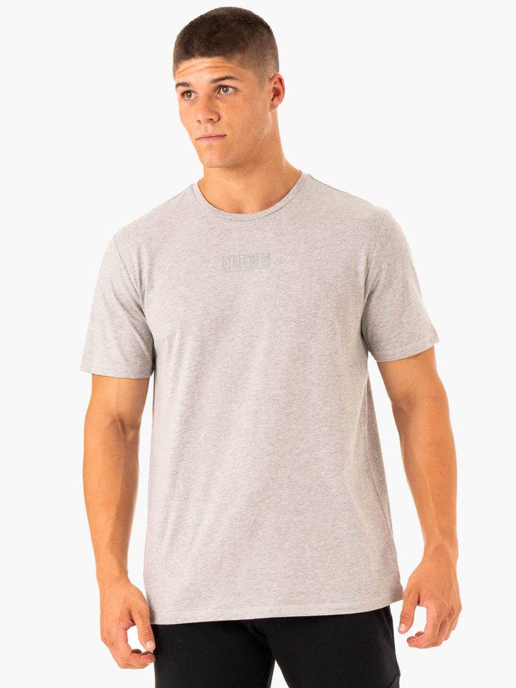 Men\'s Ryderwear Men T Shirts Limitless T Shirts Grey Marl | NZ1259FM