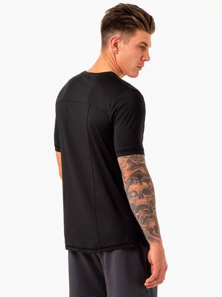 Men's Ryderwear Men T Shirts Optimal Mesh T Shirts Black | NZ1262JJ