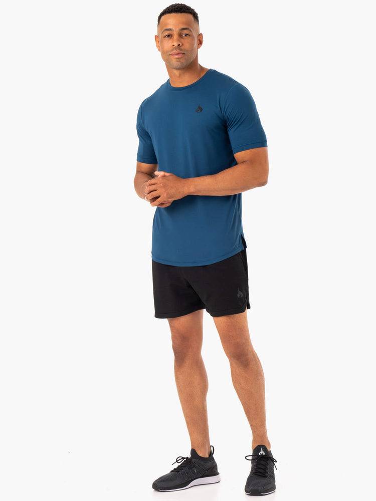 Men's Ryderwear Men T Shirts Optimal Mesh T Shirts Blue | NZ1263KI