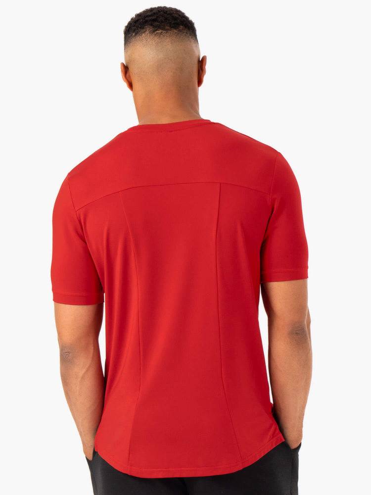 Men's Ryderwear Men T Shirts Optimal Mesh T Shirts Red | NZ1264LH