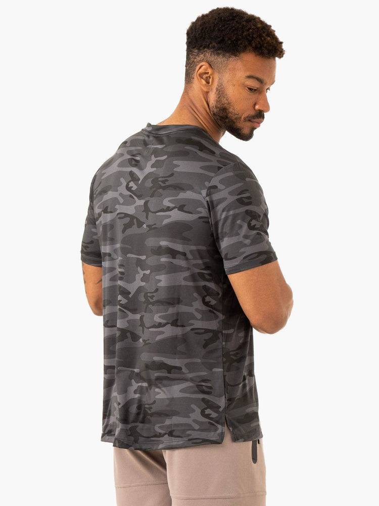 Men's Ryderwear Men T Shirts Overdrive T Shirts Black Camo | NZ1269BC