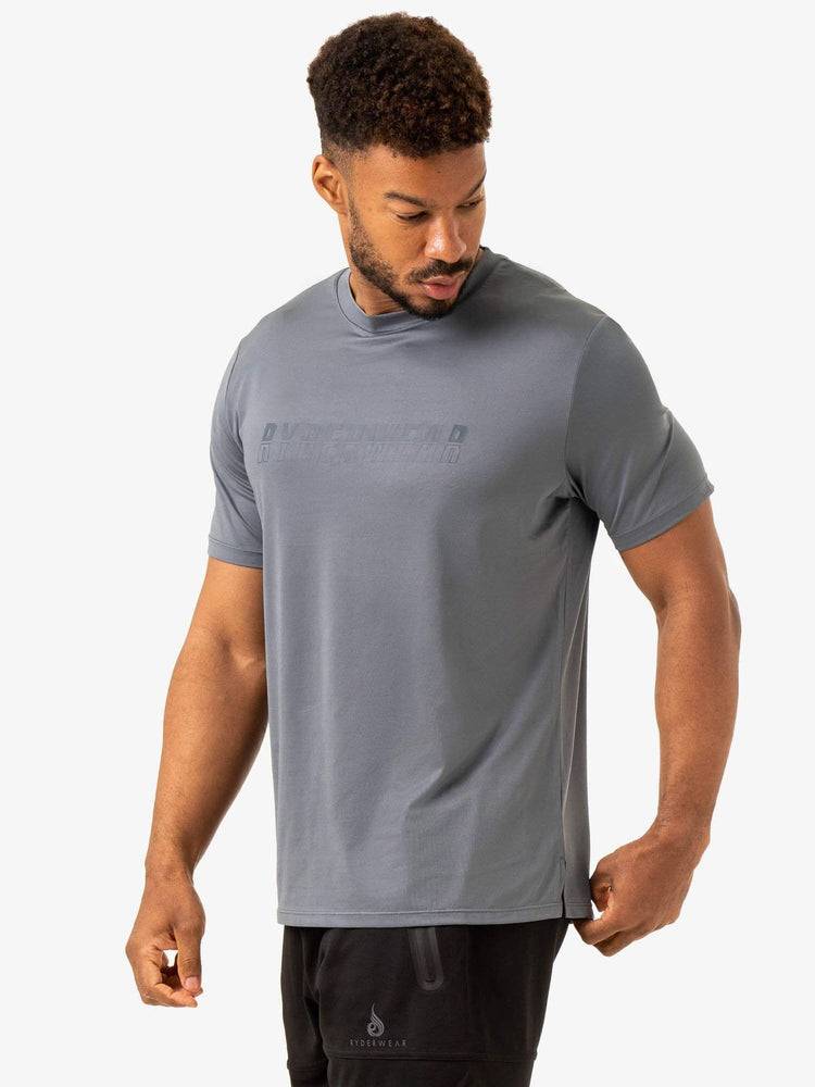 Men's Ryderwear Men T Shirts Overdrive T Shirts Steel Blue | NZ1271MA