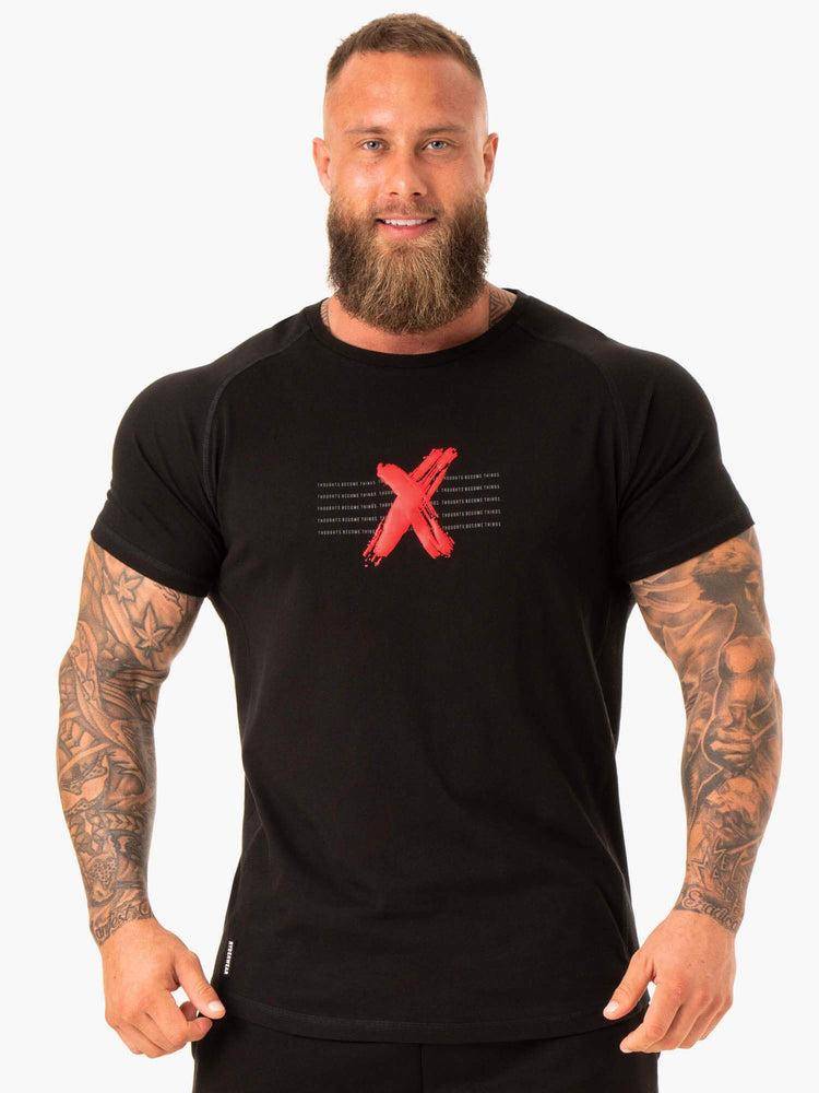 Men\'s Ryderwear Men T Shirts RWXKG T Shirts Black | NZ1292XF