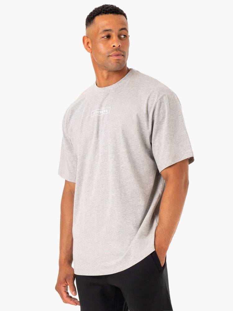 Men's Ryderwear Men T Shirts Recharge T Shirts Grey Marl | NZ1286GL