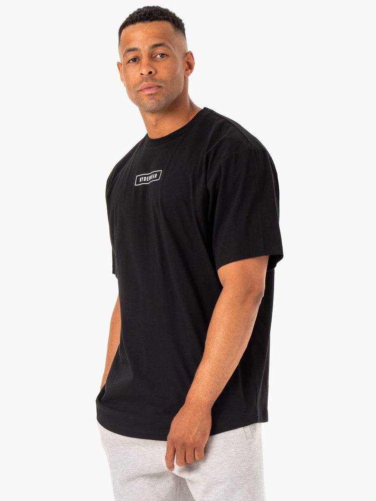 Men's Ryderwear Men T Shirts Recharge T Shirts Black | NZ1287HK