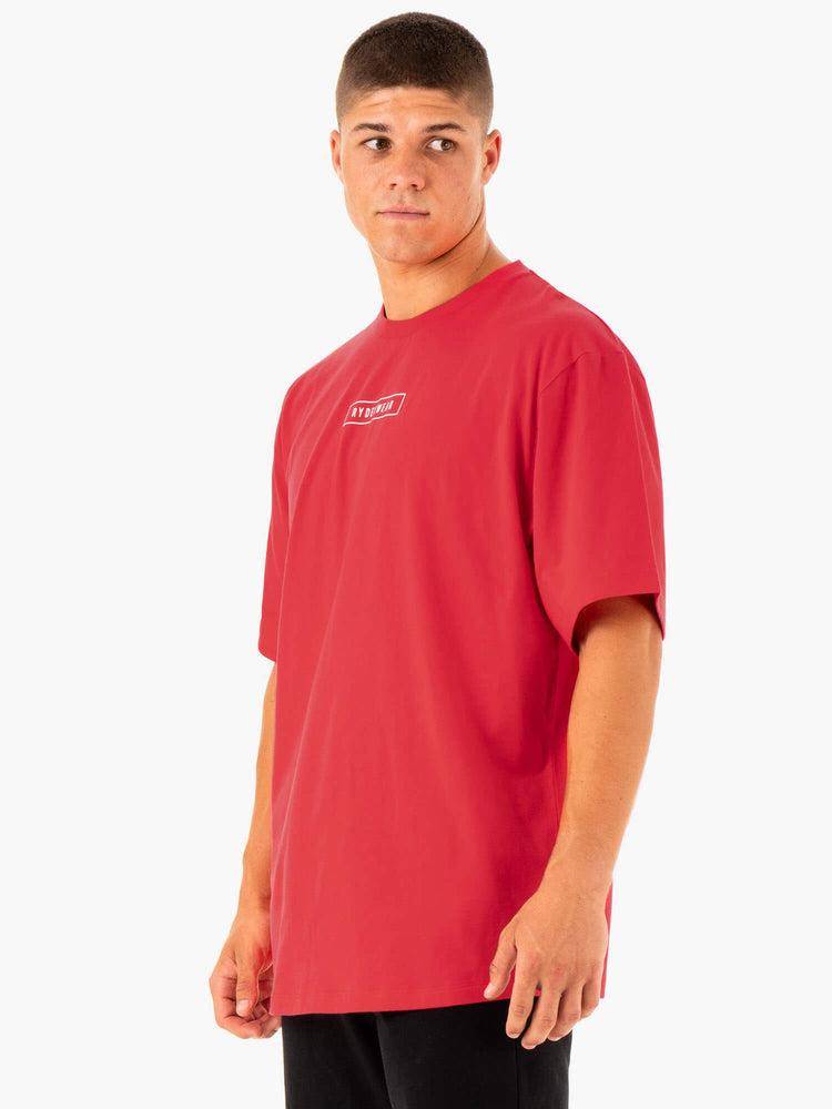 Men's Ryderwear Men T Shirts Recharge T Shirts Red | NZ1288JJ