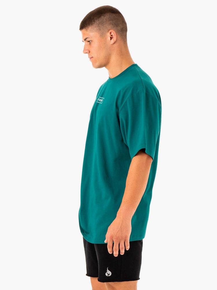 Men's Ryderwear Men T Shirts Recharge T Shirts Teal | NZ1290LH