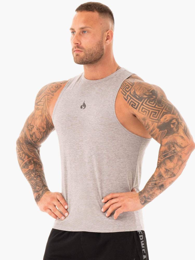 Men's Ryderwear Men Tanks Athletic Cut Tank Tanks Grey Marl | NZ1063MA