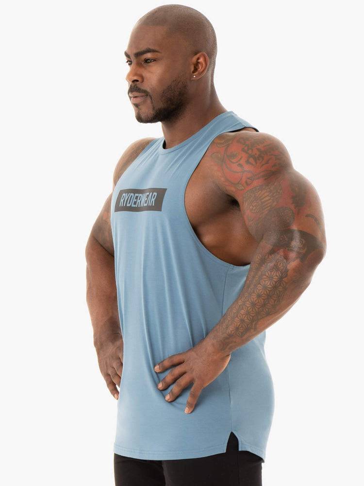 Men's Ryderwear Men Tanks Base Baller Tank Tanks Blue | NZ1066EX