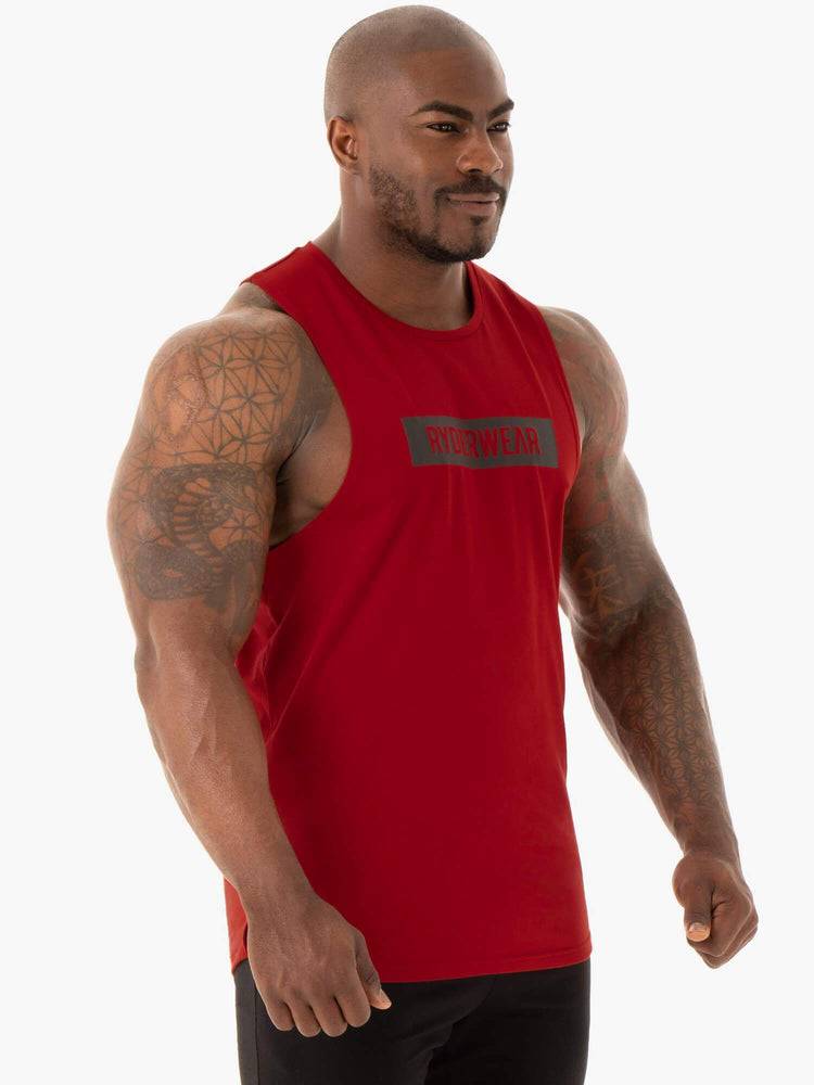 Men's Ryderwear Men Tanks Base Baller Tank Tanks Red | NZ1068TV