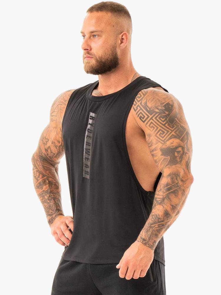 Men's Ryderwear Men Tanks Combat Baller Tank Tanks Black | NZ1076DN