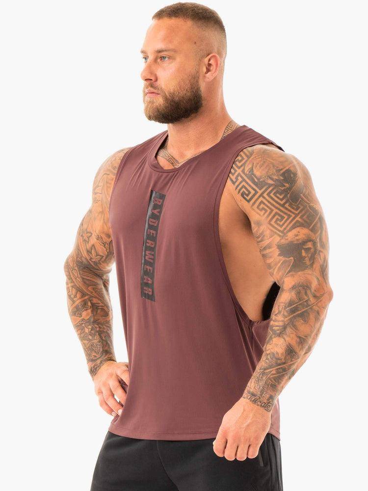 Men's Ryderwear Men Tanks Combat Baller Tank Tanks Brick | NZ1077FM