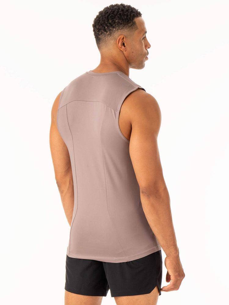 Men's Ryderwear Men Tanks Division Base Layer Tank Tanks Taupe | NZ1083ZG