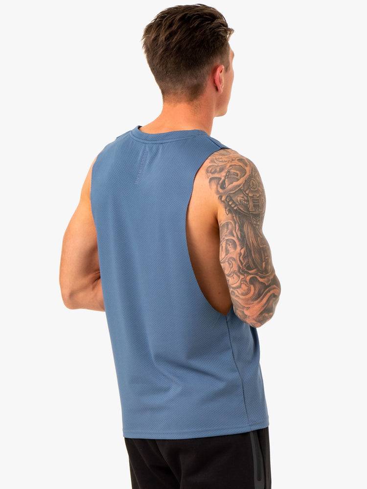 Men's Ryderwear Men Tanks Enhance Baller Tank Tanks Blue | NZ1085CE