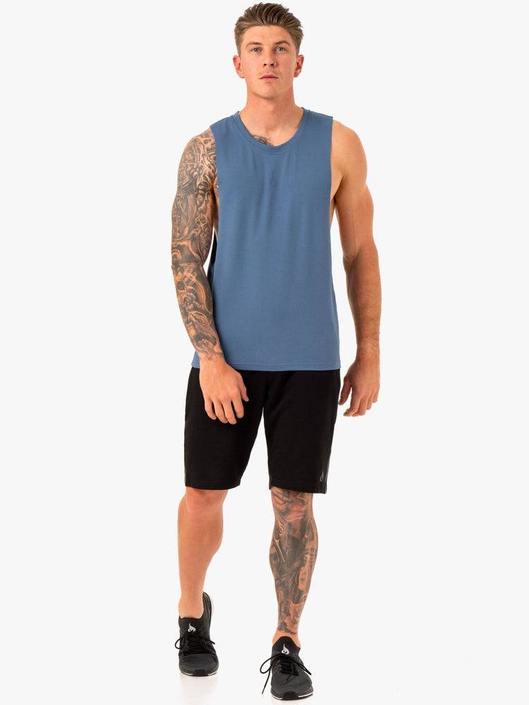 Men's Ryderwear Men Tanks Enhance Baller Tank Tanks Blue | NZ1085CE