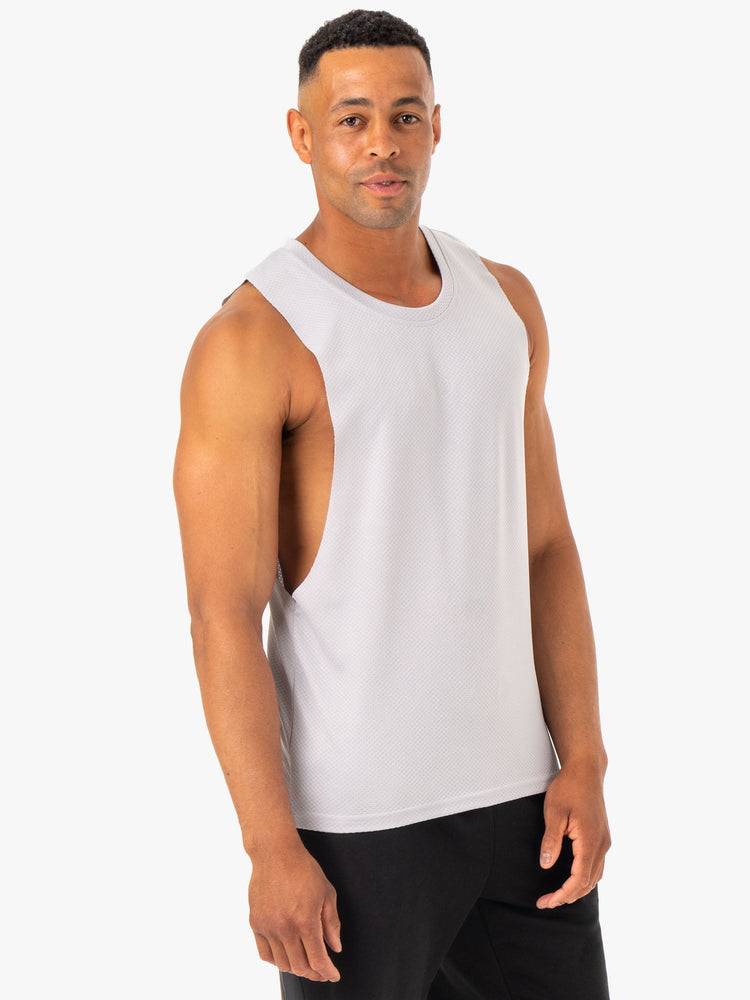 Men's Ryderwear Men Tanks Enhance Baller Tank Tanks Snow Grey | NZ1088NB