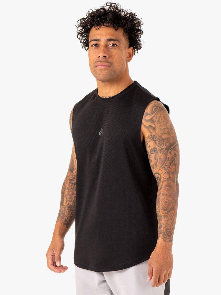 Men's Ryderwear Men Tanks Enhance Muscle Tank Tanks Black | NZ1089MA