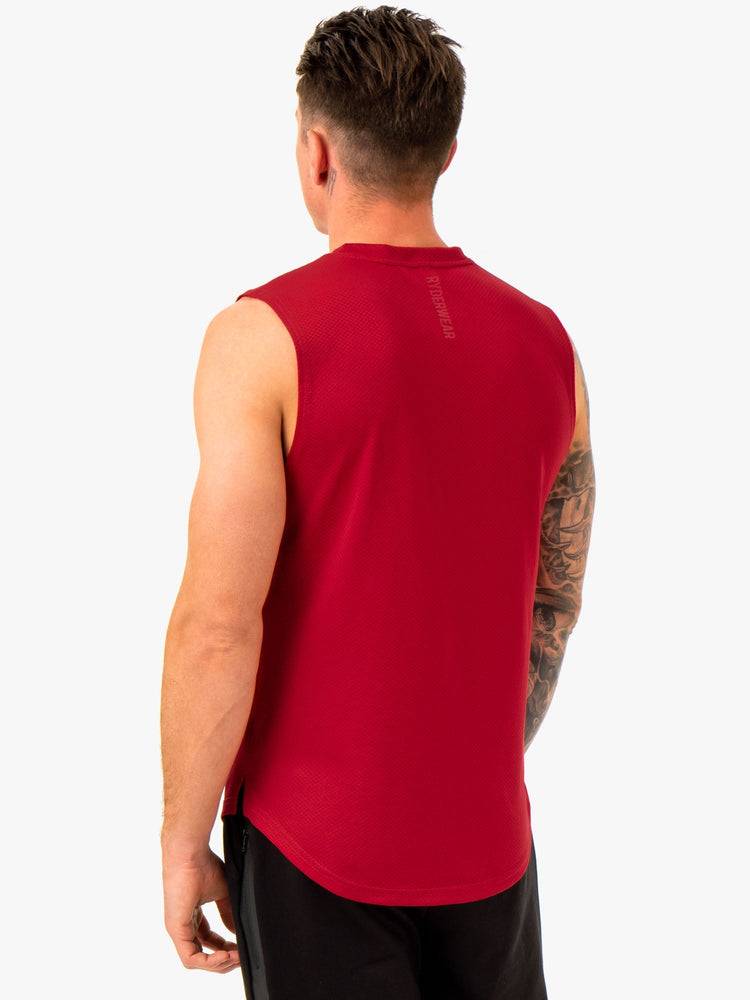 Men's Ryderwear Men Tanks Enhance Muscle Tank Tanks Burgundy | NZ1092EX