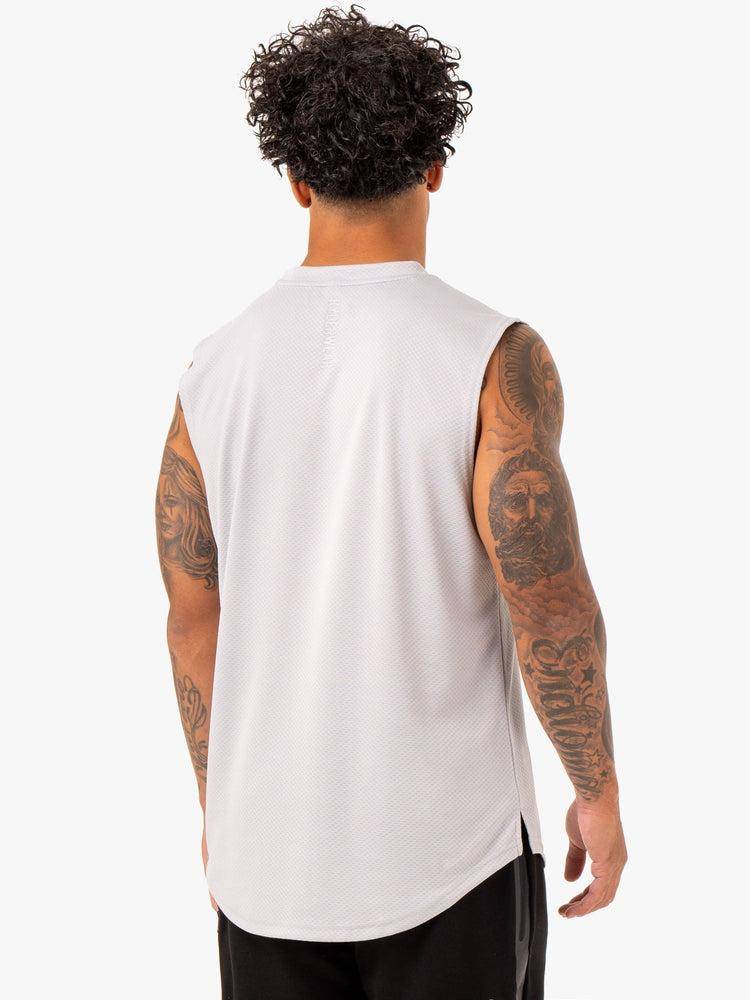 Men's Ryderwear Men Tanks Enhance Muscle Tank Tanks Snow Grey | NZ1093RW