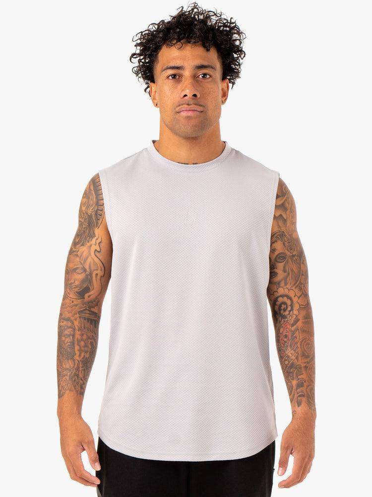 Men\'s Ryderwear Men Tanks Enhance Muscle Tank Tanks Snow Grey | NZ1093RW