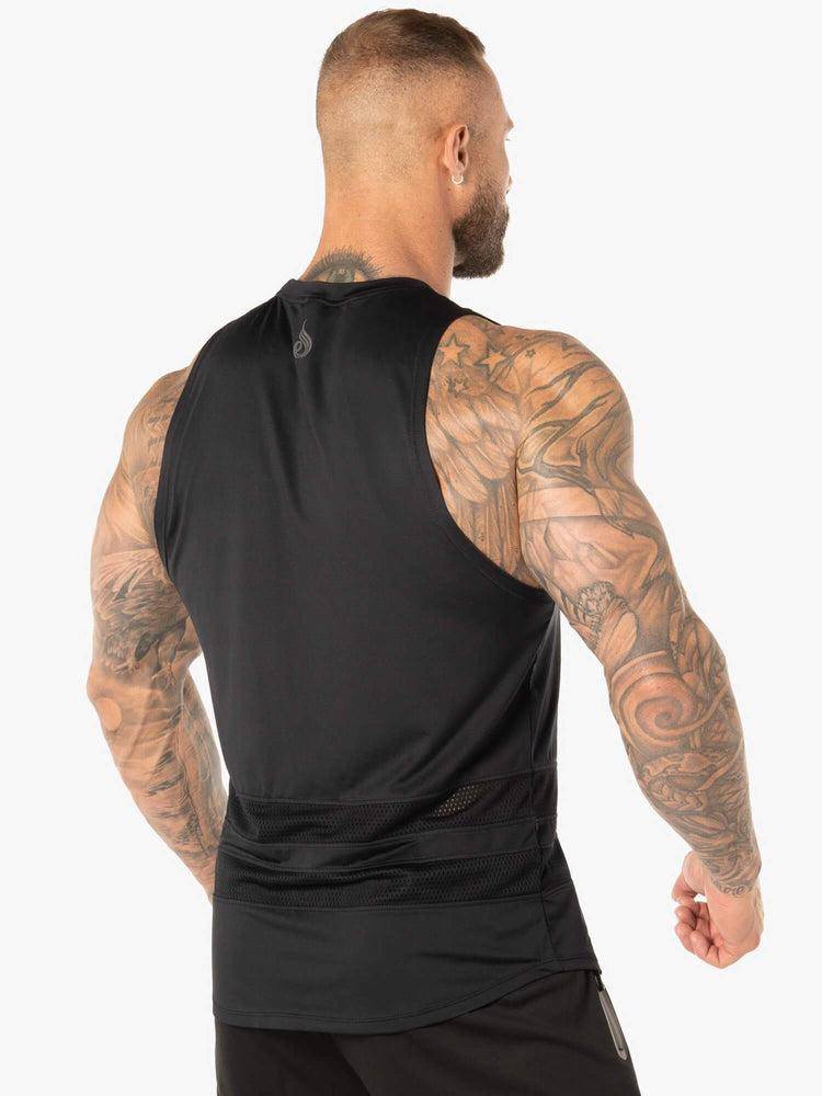 Men's Ryderwear Men Tanks Evo Mesh Baller Tank Tanks Black | NZ1094TV