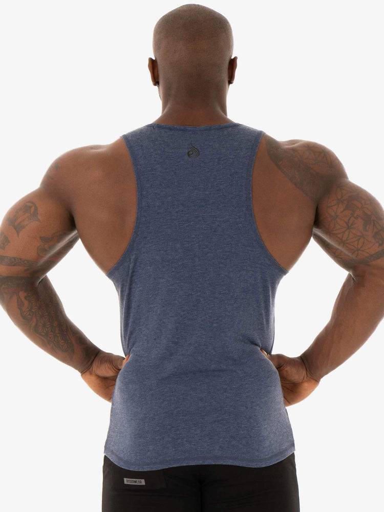 Men's Ryderwear Men Tanks Focus Baller Tank Tanks Navy Marl | NZ1105HK