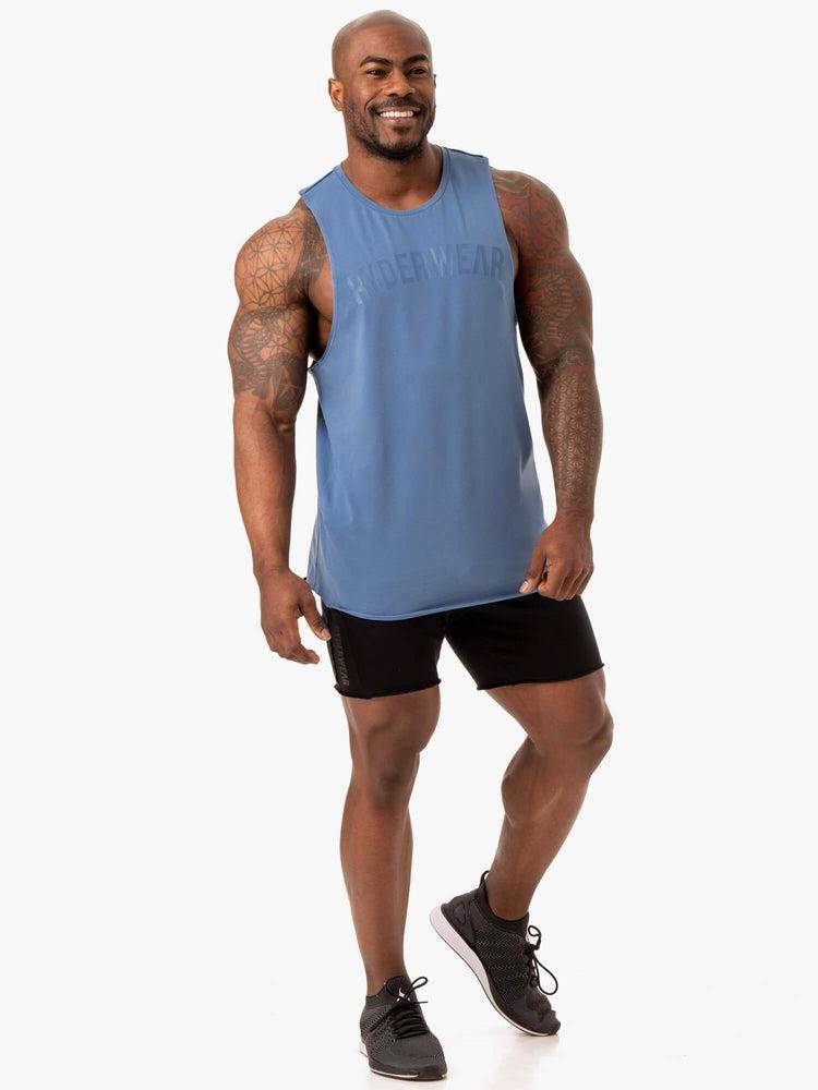 Men's Ryderwear Men Tanks Force Baller Tank Tanks Blue | NZ1109ZG