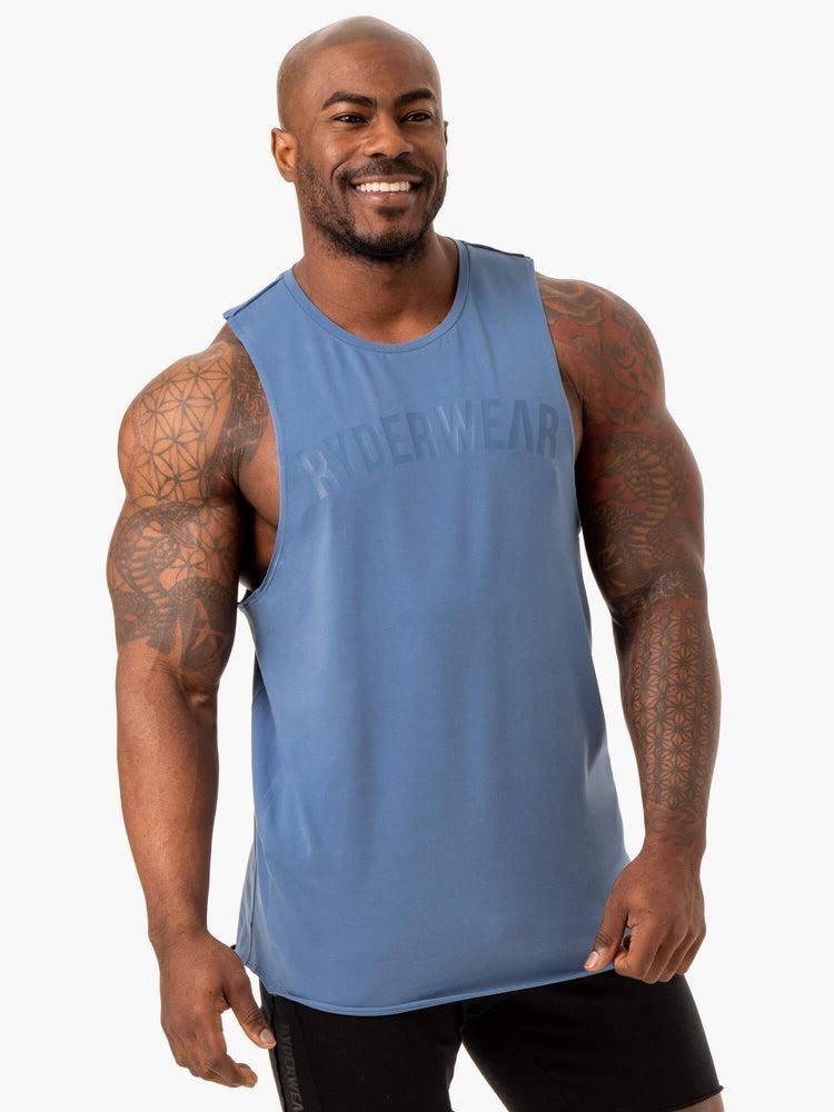 Men\'s Ryderwear Men Tanks Force Baller Tank Tanks Blue | NZ1109ZG