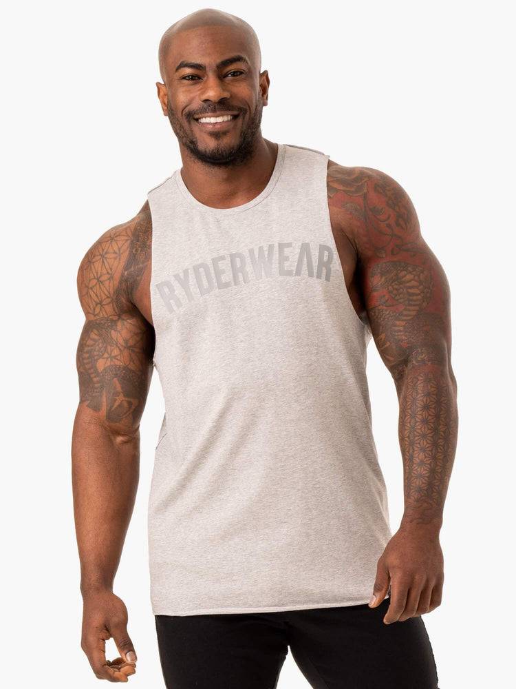 Men\'s Ryderwear Men Tanks Force Baller Tank Tanks Grey Marl | NZ1111CE