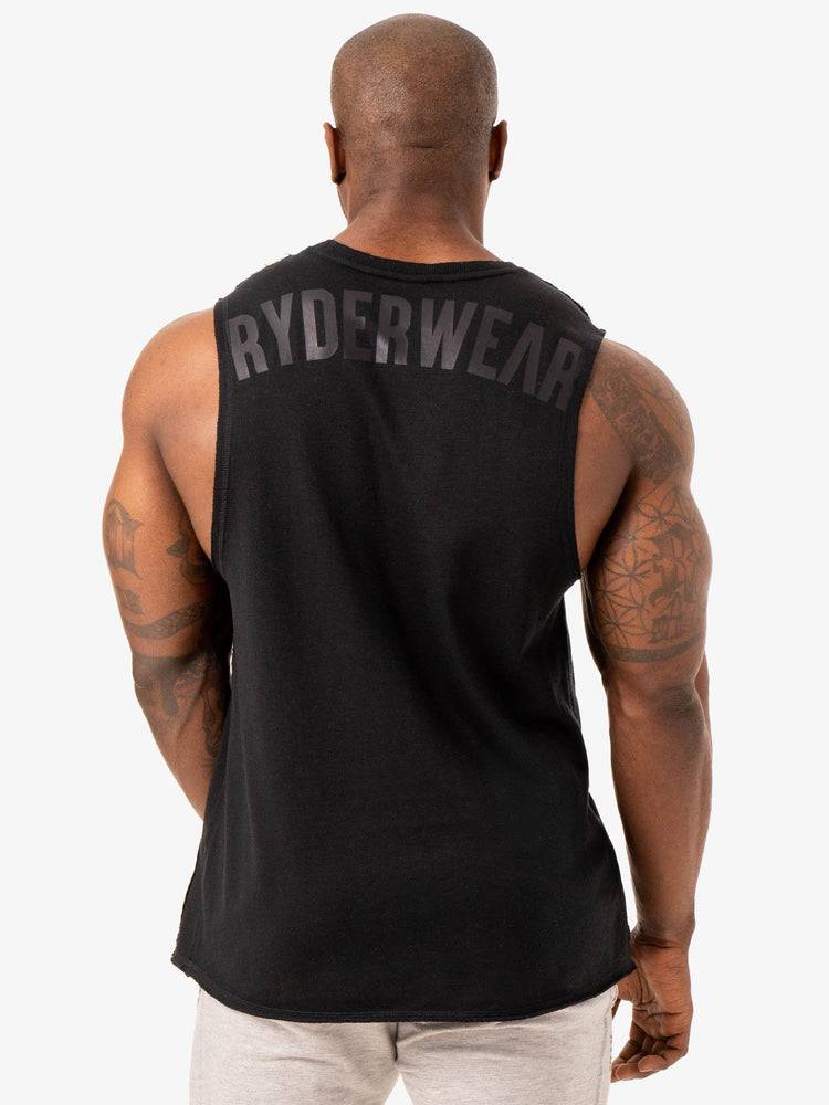 Men's Ryderwear Men Tanks Force Fleece Tank Tanks Black | NZ1112VD