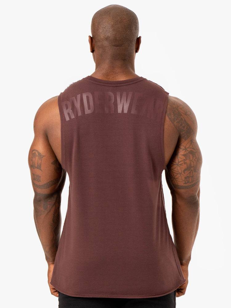 Men's Ryderwear Men Tanks Force Fleece Tank Tanks Brick | NZ1113BC