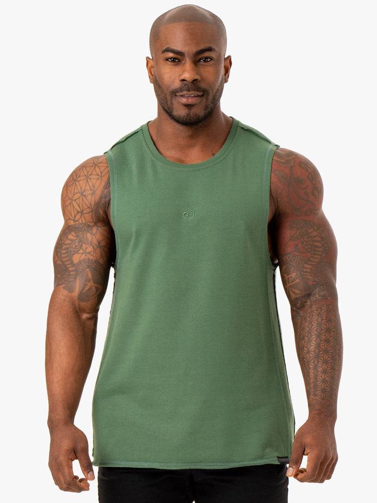 Men\'s Ryderwear Men Tanks Force Fleece Tank Tanks Green | NZ1114NB