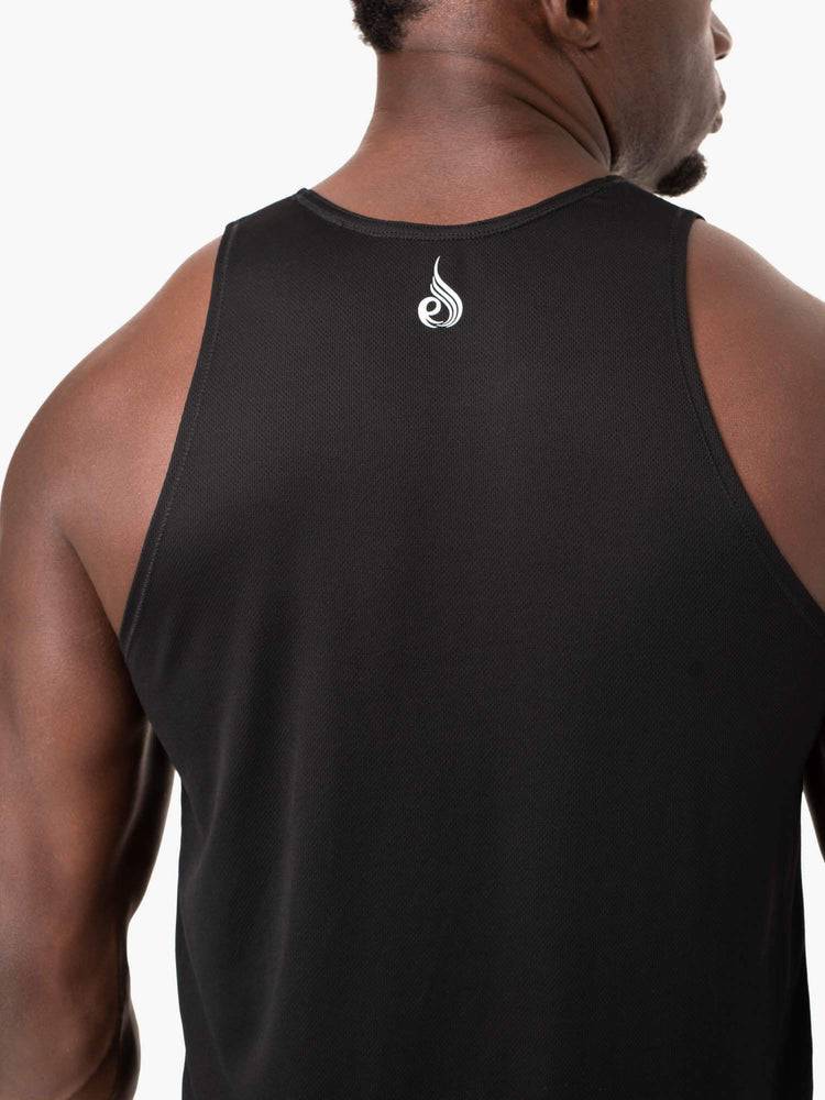 Men's Ryderwear Men Tanks Heighten Mesh Regular Tank Tanks Black | NZ1118EX