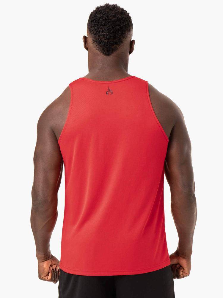 Men's Ryderwear Men Tanks Heighten Mesh Regular Tank Tanks Red | NZ1120TV