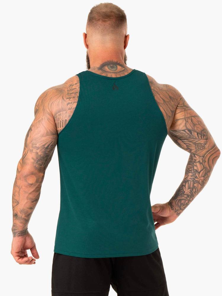 Men's Ryderwear Men Tanks Heighten Mesh Regular Tank Tanks Emerald | NZ1121YU