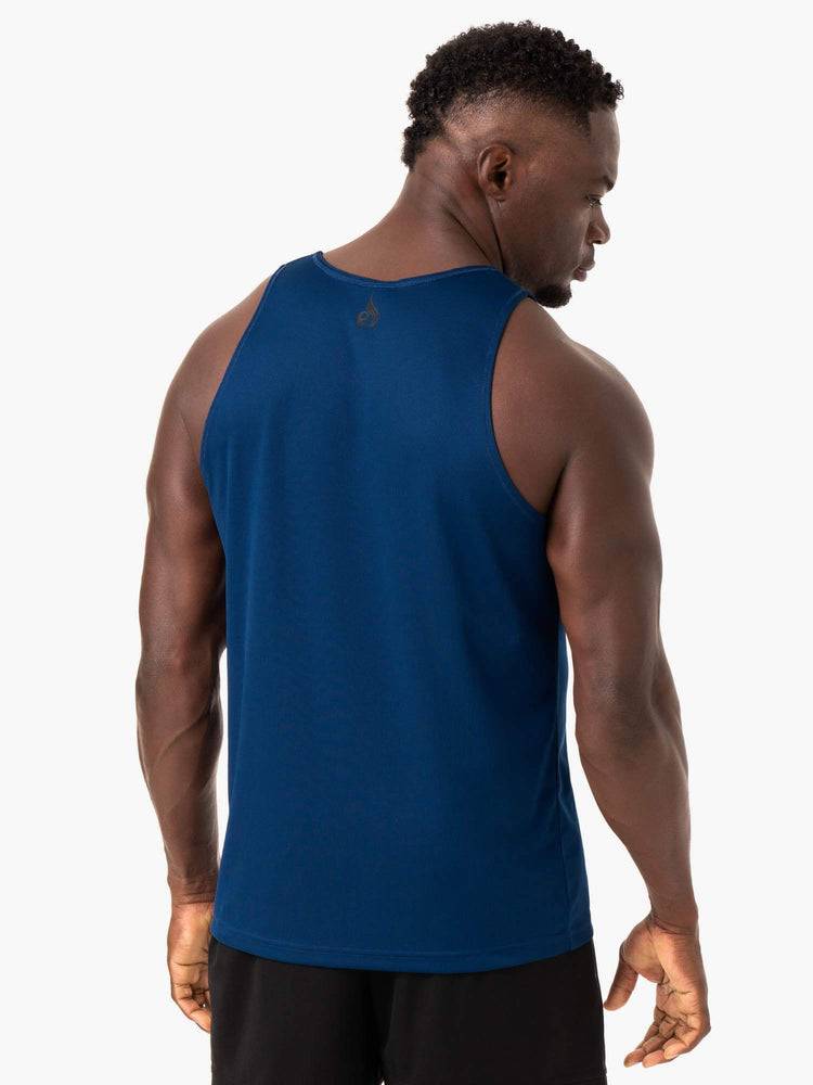 Men's Ryderwear Men Tanks Heighten Mesh Regular Tank Tanks Blue | NZ1122UT