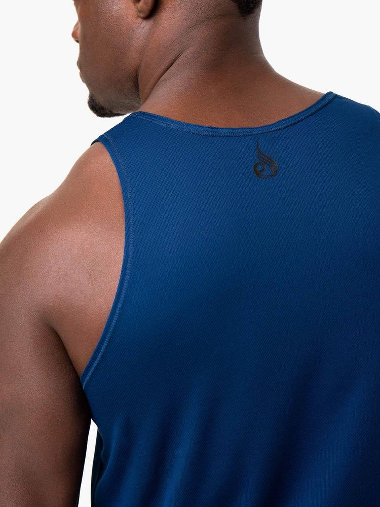 Men's Ryderwear Men Tanks Heighten Mesh Regular Tank Tanks Blue | NZ1122UT