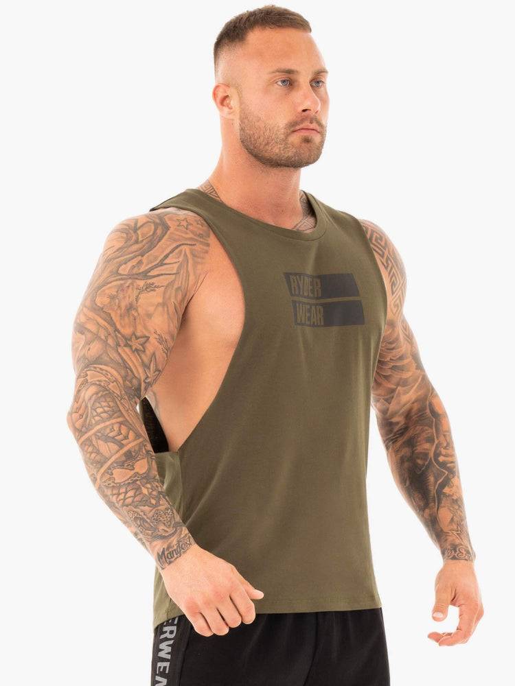 Men's Ryderwear Men Tanks Iron Baller Tank Tanks Khaki | NZ1134LH