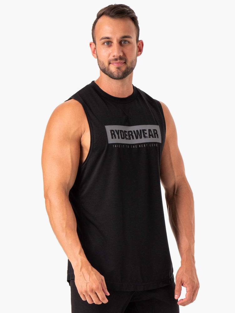 Men's Ryderwear Men Tanks Iron Baller Tank Tanks Black | NZ1135ZG