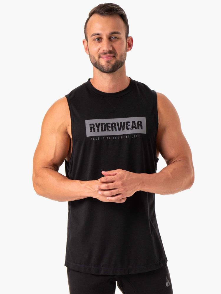 Men\'s Ryderwear Men Tanks Iron Baller Tank Tanks Black | NZ1135ZG