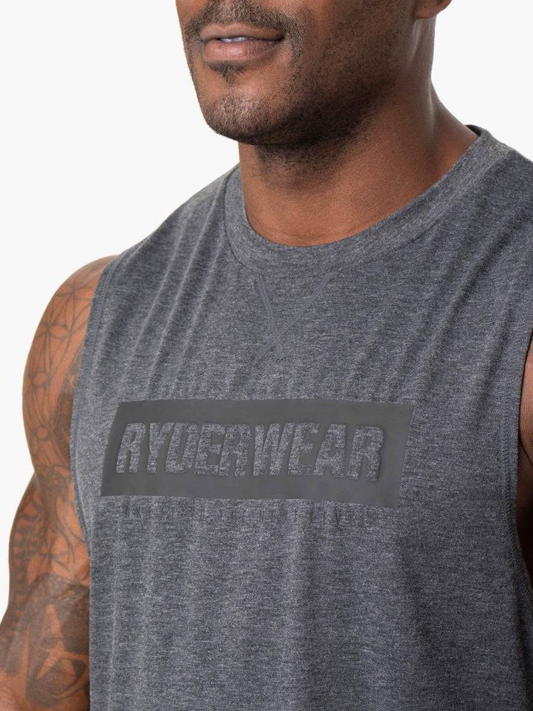 Men's Ryderwear Men Tanks Iron Baller Tank Tanks Charcoal Marl | NZ1136XF