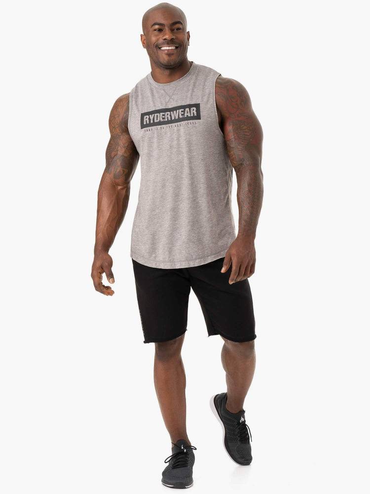 Men's Ryderwear Men Tanks Iron Baller Tank Tanks Grey Marl | NZ1137CE