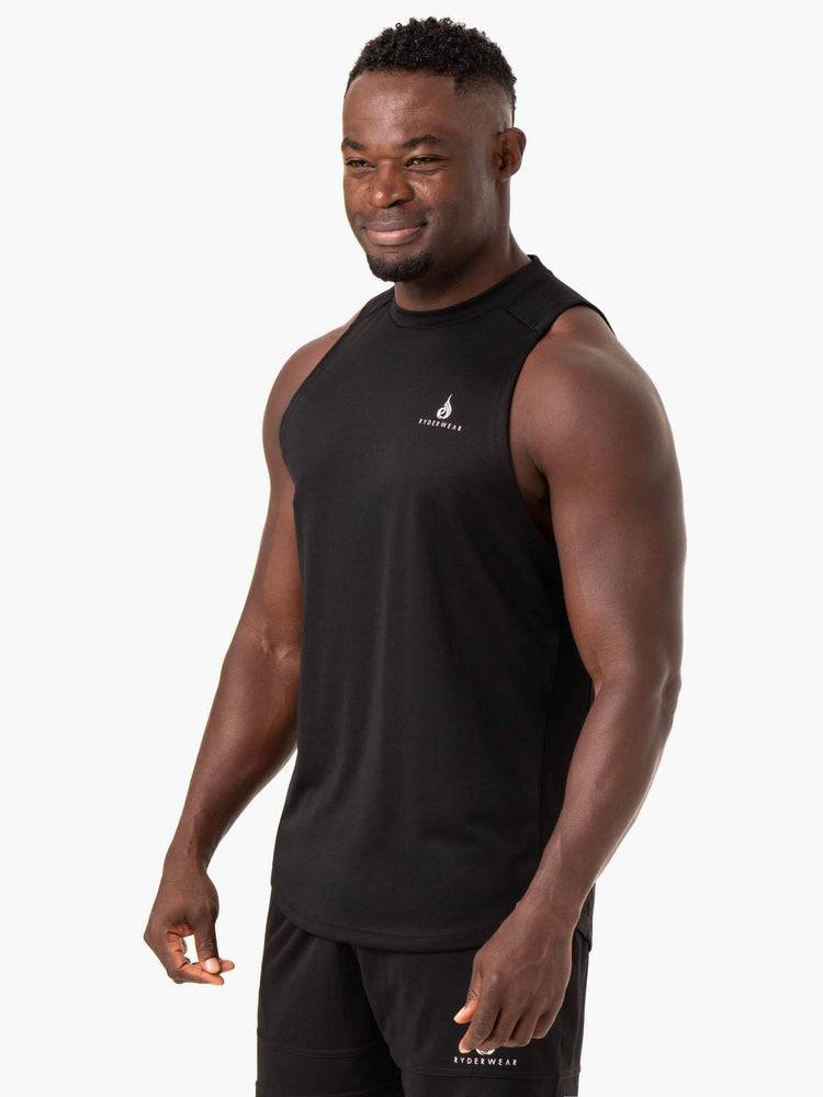 Men's Ryderwear Men Tanks Lift Mesh Baller Tank Tanks Black | NZ1140NB